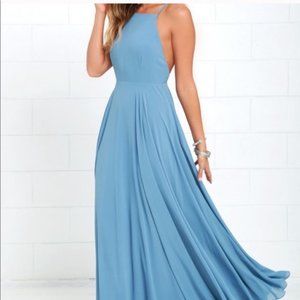 Lulu's Mythical Kind of Love Maxi Dress slate blue